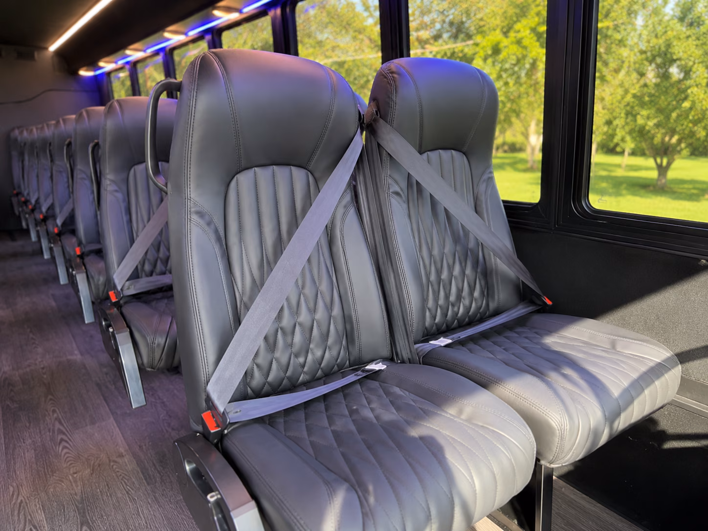 baytown 18 passenger minibus interior