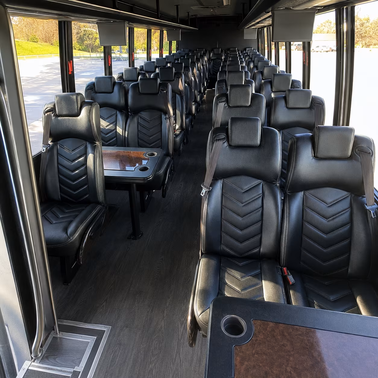baytown 25 passenger minibus inside
