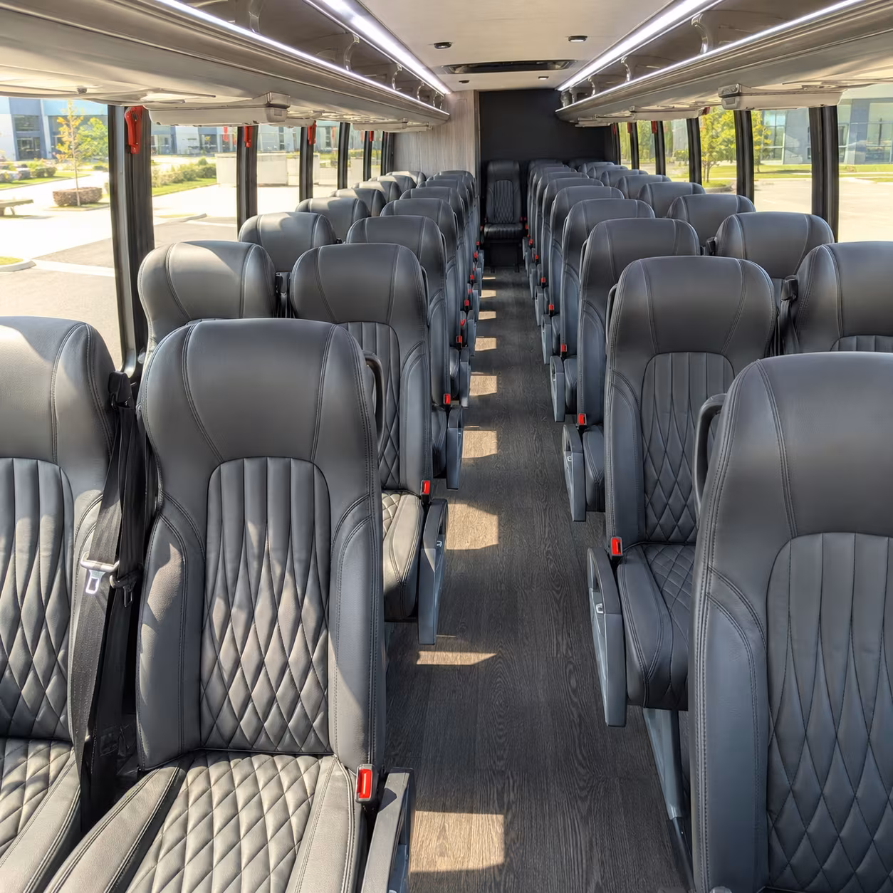 baytown 28 passenger minibus inside