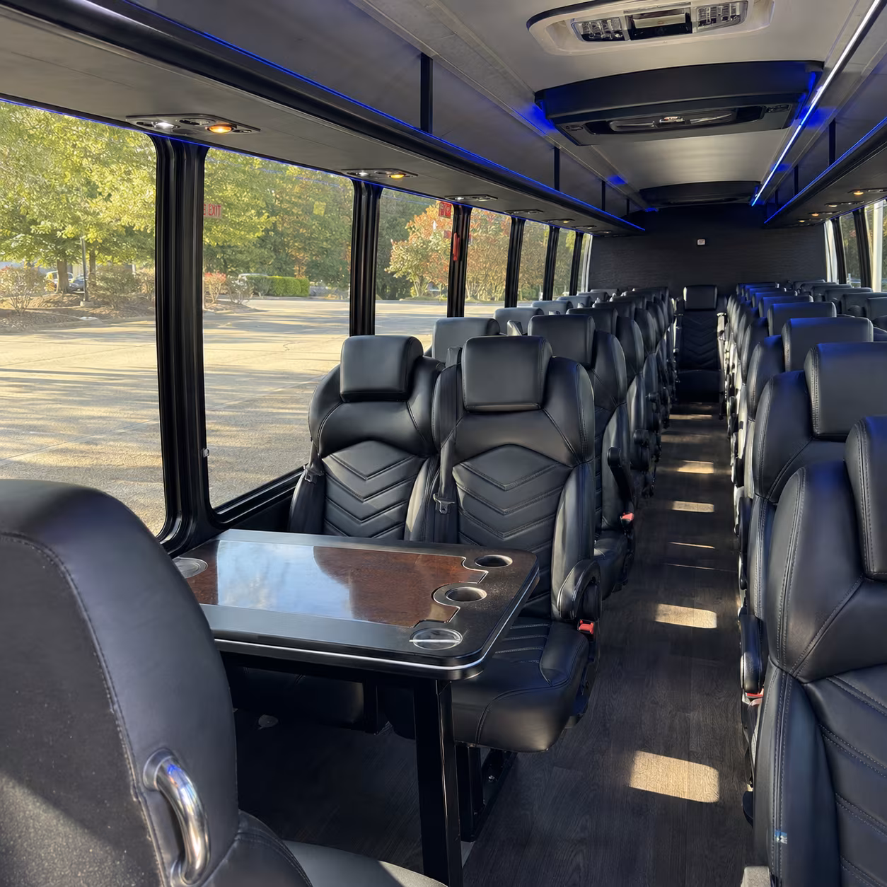 baytown 35 passenger minibus inside