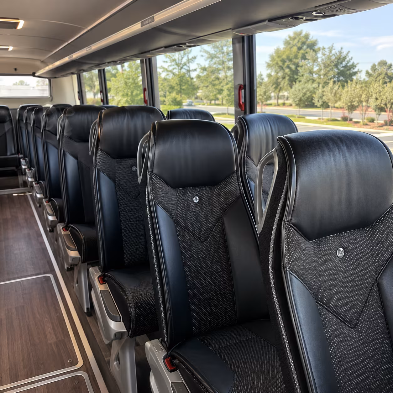 baytown 45 passenger charter bus interior