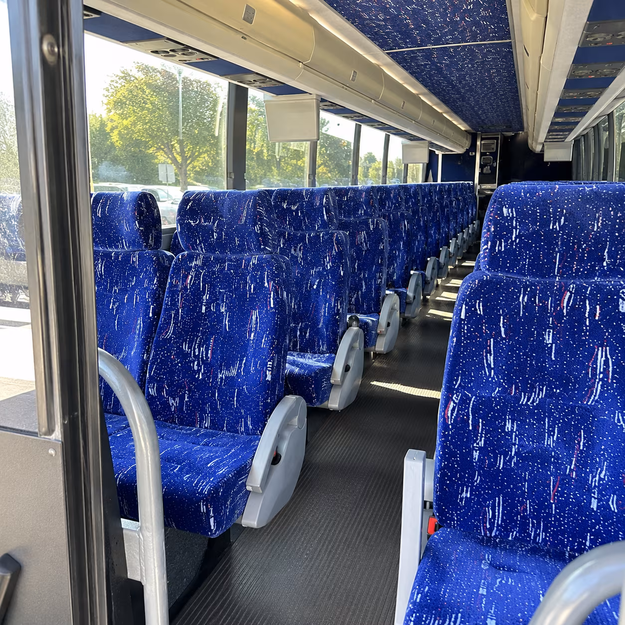 baytown 50 passenger charter bus inside