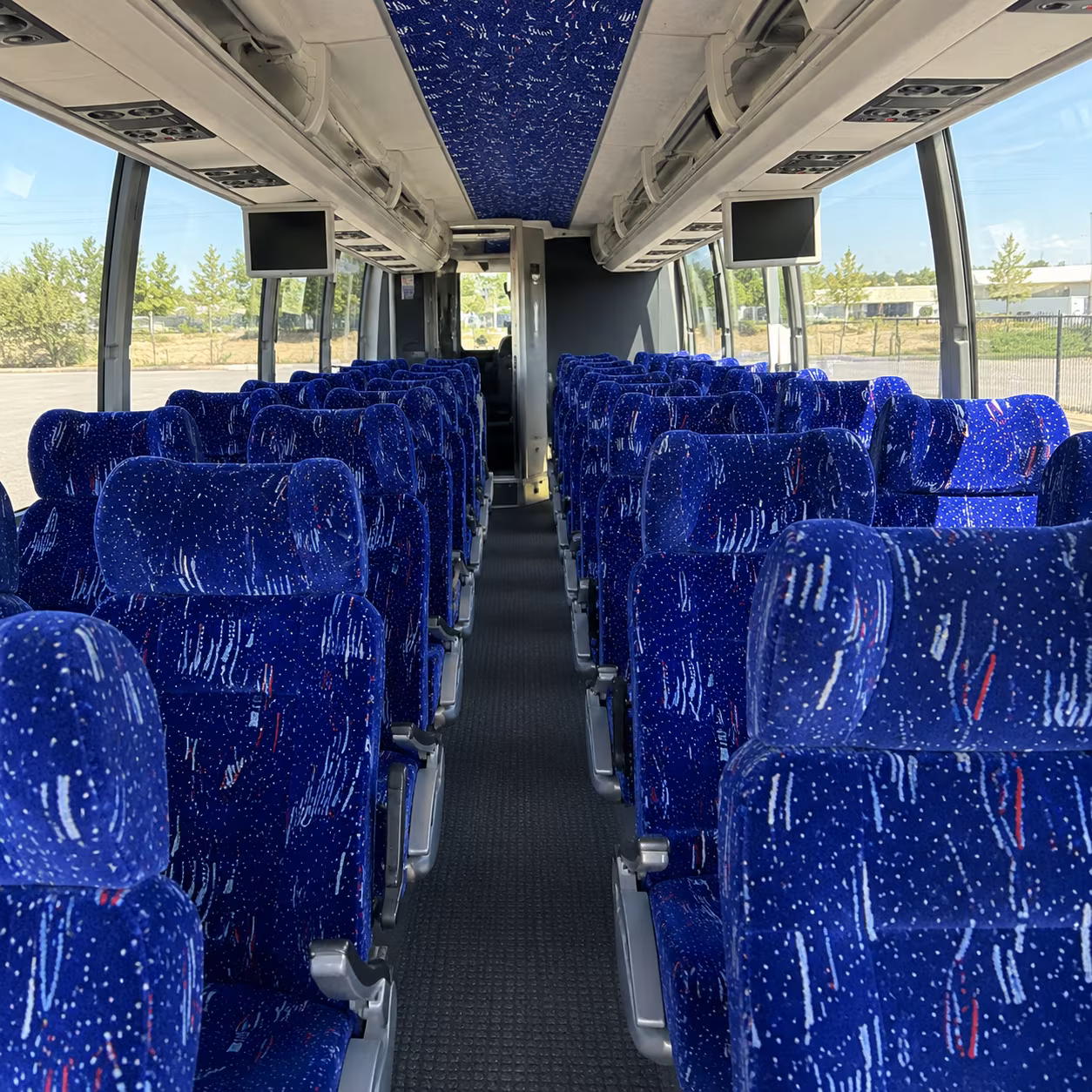 baytown 54 passenger charter bus interior