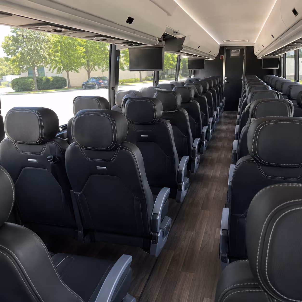 baytown 56 passenger charter bus interior